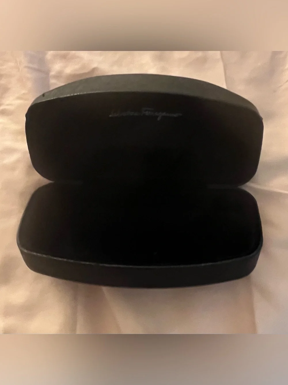 Salvatore Ferragamo Black Embossed Textured Sunglasses Eyewear Case